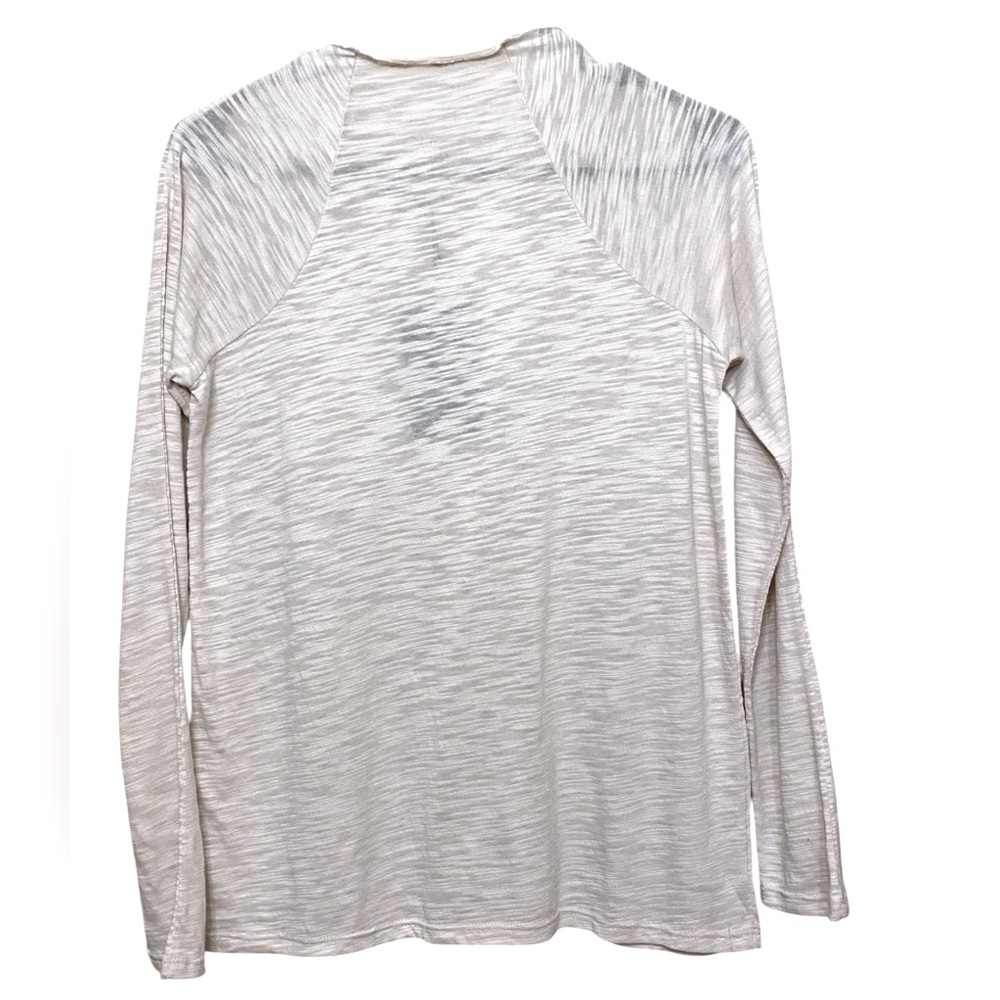 NWT Chaser cream long sleeve heathered high neck top. Dolman sleeves. Size S